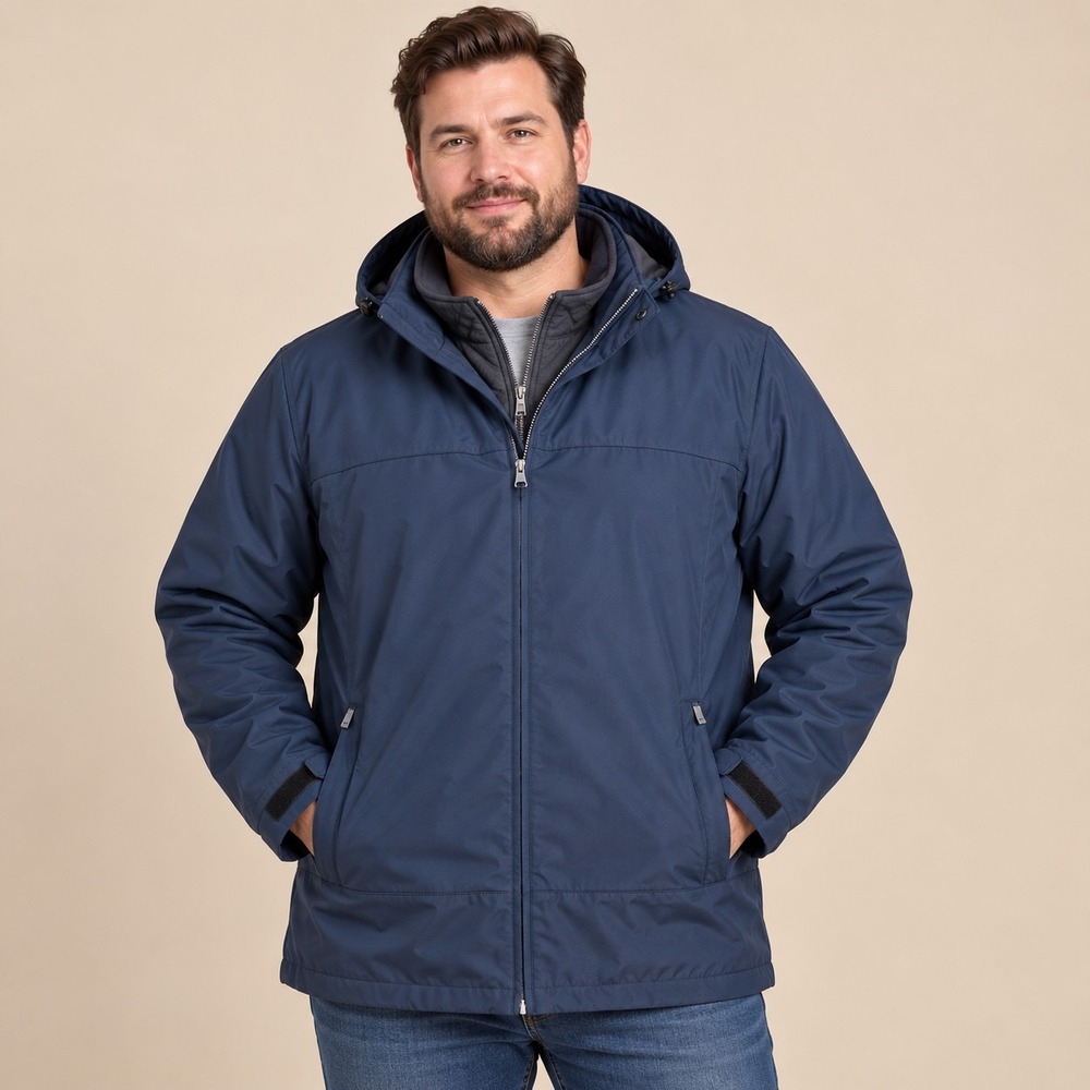 Weatherproof Ultra Tech Double Zip Hooded Coat Men's XL Gorpcore Urban Utility